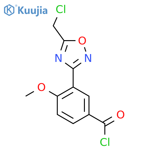 3-5-(Chloromethyl)-1,2,4-oxadiazol-3-yl-4-methoxybenzoyl chloride structure
