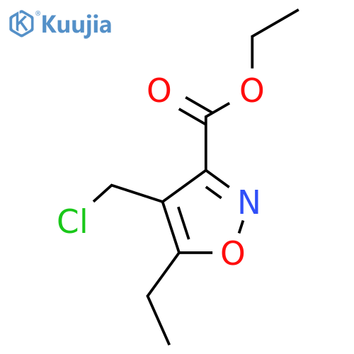 Ethyl 4-(chloromethyl)-5-ethylisoxazole-3-carboxylate structure