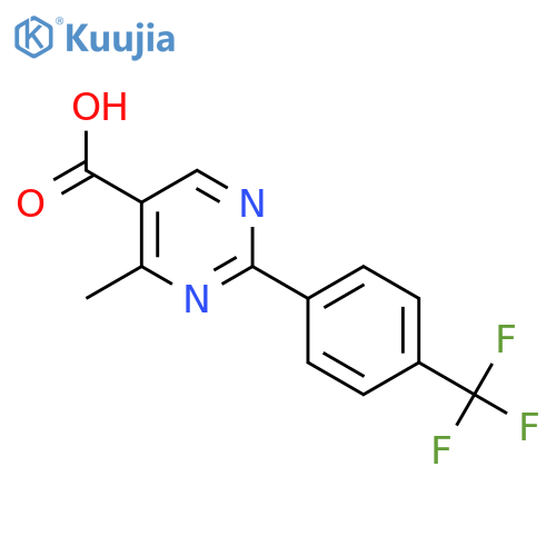4-Methyl-2-[4-(trifluoromethyl)phenyl]pyrimidine-5-carboxylic acid structure