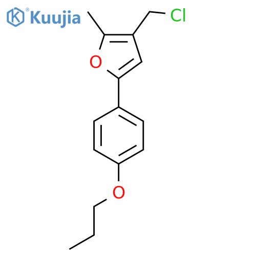 3-(Chloromethyl)-2-methyl-5-(4-propoxyphenyl)furan structure