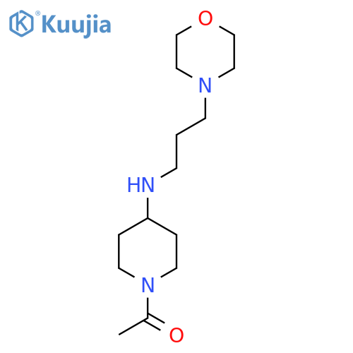 1-Acetyl-N-(3-morpholin-4-ylpropyl)piperidin-4-amine structure
