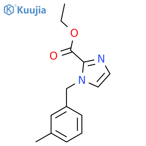 Ethyl 1-(3-methylbenzyl)-1H-imidazole-2-carboxylate structure