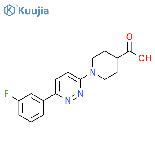 1-[6-(3-Fluorophenyl)pyridazin-3-yl]piperidine-4-carboxylic acid structure
