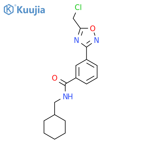 3-5-(Chloromethyl)-1,2,4-oxadiazol-3-yl-N-(cyclohexylmethyl)benzamide structure