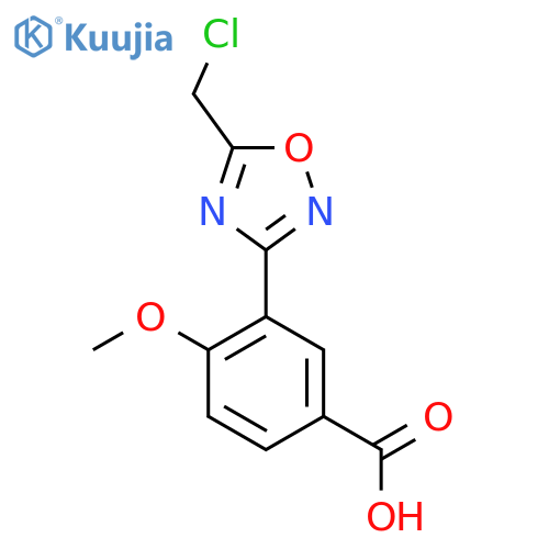 3-5-(Chloromethyl)-1,2,4-oxadiazol-3-yl-4-methoxybenzoic acid structure
