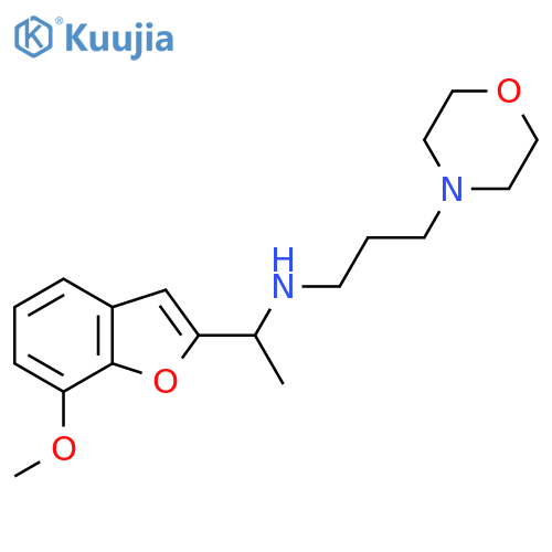 N-[1-(7-Methoxy-1-benzofuran-2-yl)ethyl]-N-(3-morpholin-4-ylpropyl)amine structure