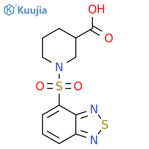 1-(2,1,3-Benzothiadiazol-4-ylsulfonyl)piperidine-3-carboxylic acid structure