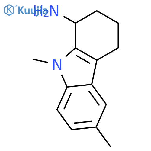 6,9-Dimethyl-2,3,4,9-tetrahydro-1H-carbazol-1-amine structure