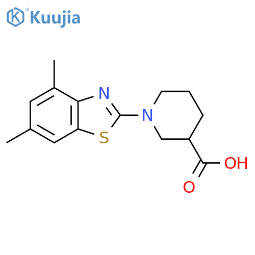 1-(4,6-Dimethyl-1,3-benzothiazol-2-yl)piperidine-3-carboxylic acid structure