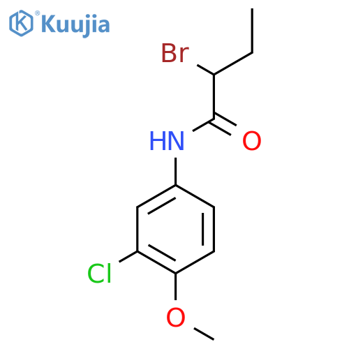 2-Bromo-N-(3-chloro-4-methoxyphenyl)butanamide structure