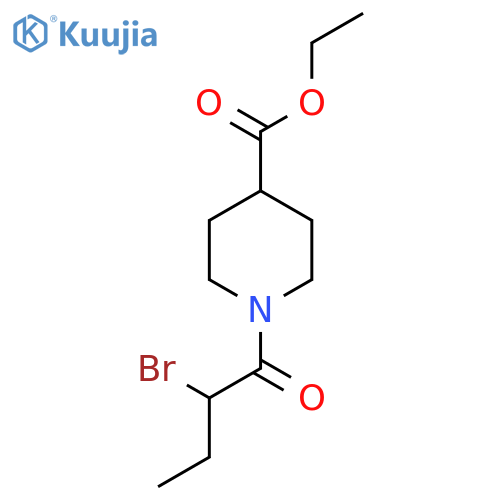 Ethyl 1-(2-bromobutanoyl)piperidine-4-carboxylate structure
