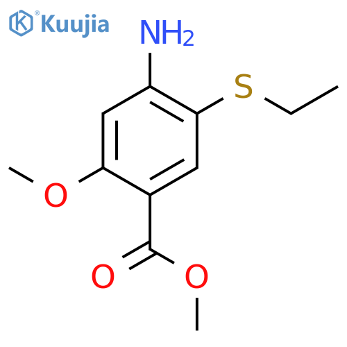 methyl 4-amino-5-(ethylthio)-2-methoxybenzoate structure