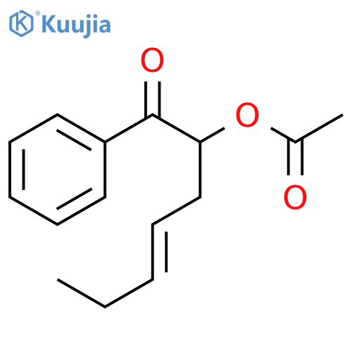 (1-oxo-1-phenylhept-4-en-2-yl) acetate structure