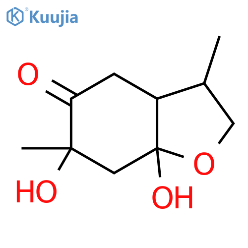 5(4H)-Benzofuranone,hexahydro-6,7a-dihydroxy-3,6-dimethyl- (9CI) structure