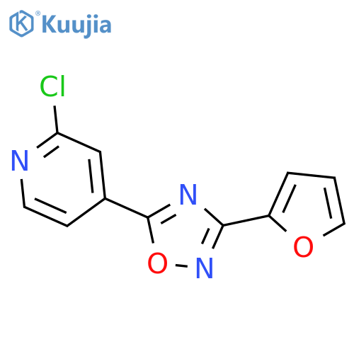 5-(2-chloropyridin-4-yl)-3-(furan-2-yl)-1,2,4-oxadiazole structure