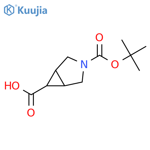 3-(tert-butoxy)carbonyl-3-azabicyclo3.1.0hexane-6-carboxylic acid structure