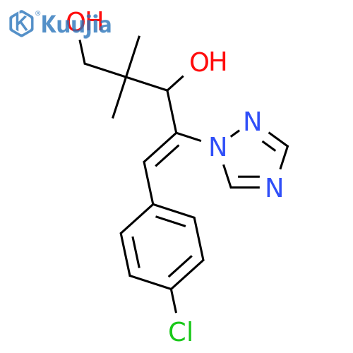 4-Pentene-1,3-diol, 5-(4-chlorophenyl)-2,2-dimethyl-4-(1H-1,2,4-triazol-1-yl)- structure