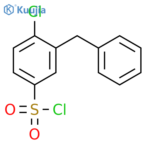 Benzenesulfonyl chloride, 4-chloro-3-(phenylmethyl)- structure