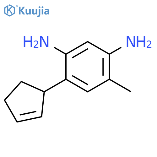 4-cyclopent-2-en-1-yl-6-methylbenzene-1,3-diamine structure