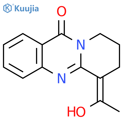 11H-Pyrido[2,1-b]quinazolin-11-one, 6,7,8,9-tetrahydro-6-(1-hydroxyethylidene)-, (Z)- (9CI) structure