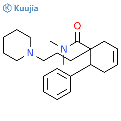 3-Cyclohexene-1-carboxamide, N,N-dimethyl-6-phenyl-1-[3-(1-piperidinyl)propyl]- structure