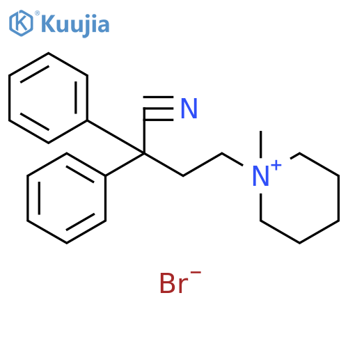 1-(3-Cyano-3,3-diphenylpropyl)-1-methyl-piperidinium Bromide structure