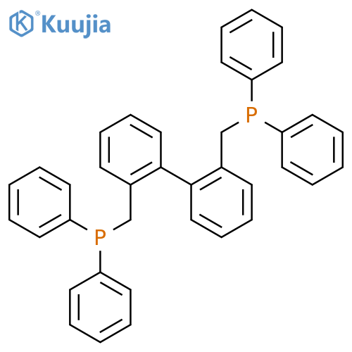 (biphenyl-2,2'-diyldimethanediyl)bis(diphenylphosphane) structure