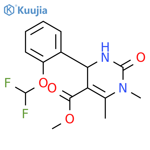 5-Pyrimidinecarboxylicacid, 4-[2-(difluoromethoxy)phenyl]-1,2,3,4-tetrahydro-1,6-dimethyl-2-oxo-,methyl ester structure