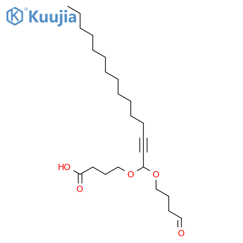 Butanoic acid, 4-[[1-(4-oxobutoxy)-2-pentadecynyl]oxy]-, (±)- structure