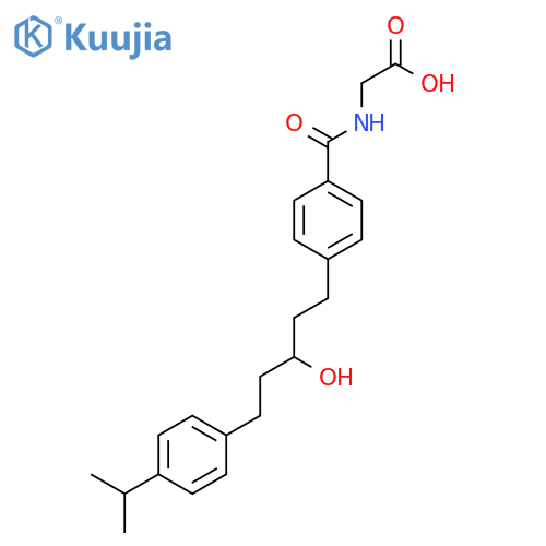Glycine, N-[4-[3-hydroxy-5-[4-(1-methylethyl)phenyl]pentyl]benzoyl]- structure