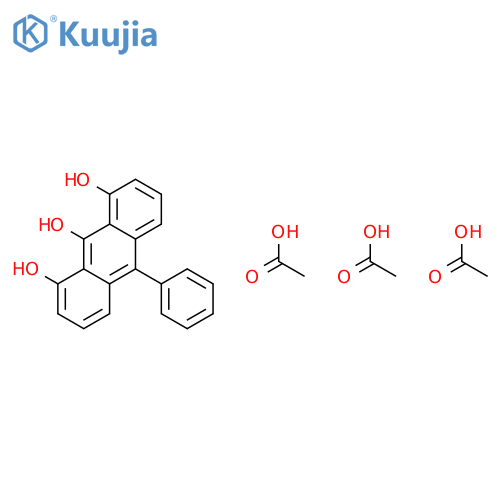 acetic acid,10-phenylanthracene-1,8,9-triol structure