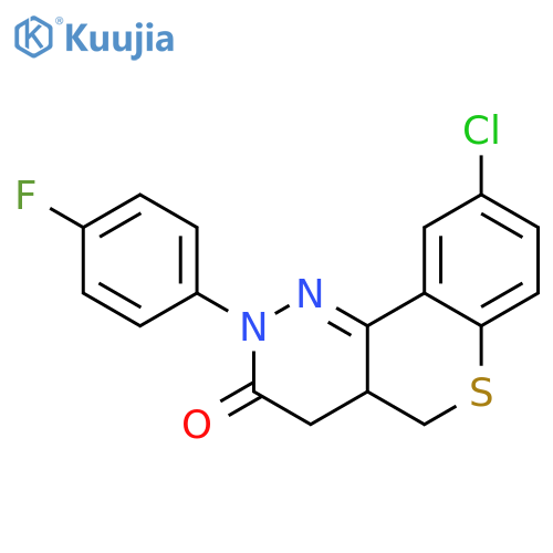 2H-[1]Benzothiopyrano[4,3-c]pyridazin-3(4H)-one, 9-chloro-2-(4-fluorophenyl)-4a,5-dihydro- structure