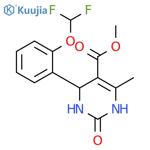 5-Pyrimidinecarboxylicacid, 4-[2-(difluoromethoxy)phenyl]-1,2,3,4-tetrahydro-6-methyl-2-oxo-, methylester structure
