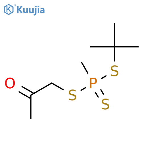1-[tert-butylsulfanyl(methyl)phosphinothioyl]sulfanylpropan-2-one structure