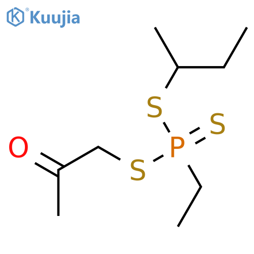 Phosphonotrithioic acid, ethyl-, 1-methylpropyl 2-oxopropyl ester structure