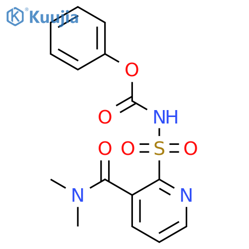Carbamic acid, [[3-[(dimethylamino)carbonyl]-2-pyridinyl]sulfonyl]-, phenyl ester structure