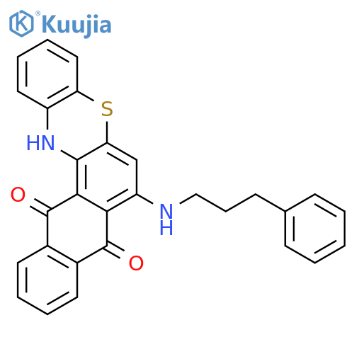 8H-Naphtho[2,3-a]phenothiazine-8,13(14H)-dione, 7-[(3-phenylpropyl)amino]- structure