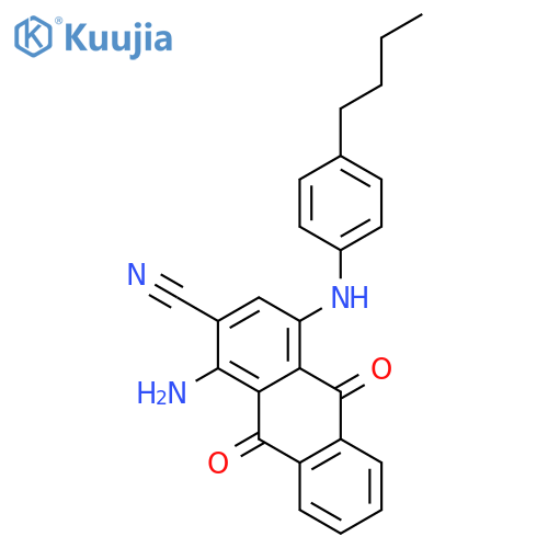 2-Anthracenecarbonitrile, 1-amino-4-[(4-butylphenyl)amino]-9,10-dihydro-9,10-dioxo- structure