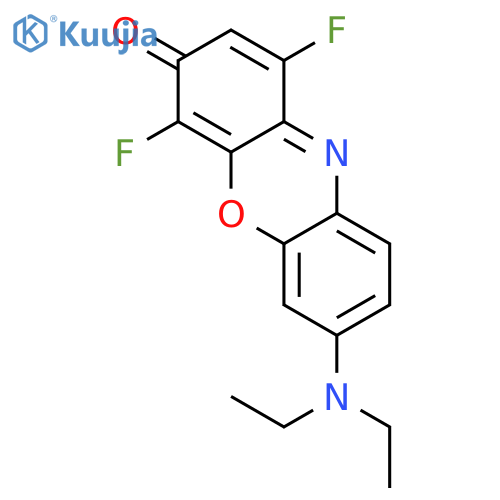 7-(diethylamino)-1,4-difluorophenoxazin-3-one structure
