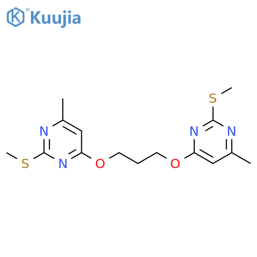 Pyrimidine, 4,4'-[1,3-propanediylbis(oxy)]bis[6-methyl-2-(methylthio)- structure