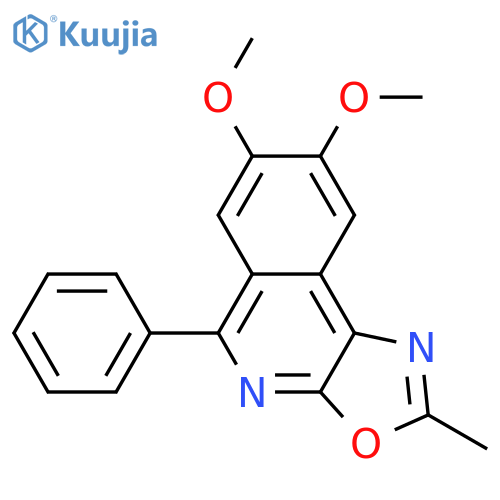 Oxazolo[5,4-c]isoquinoline, 7,8-dimethoxy-2-methyl-5-phenyl- structure