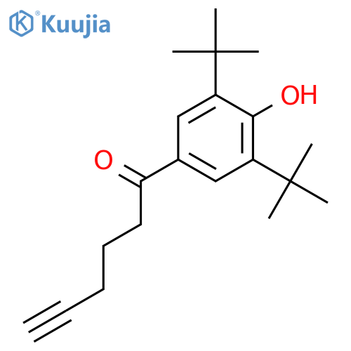 5-Hexyn-1-one,1-[3,5-bis(1,1-dimethylethyl)-4-hydroxyphenyl]- structure