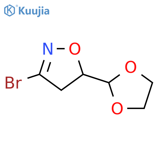 3-Bromo-5-1,3dioxolan-2-yl-4,5-dihydroisoxazole structure