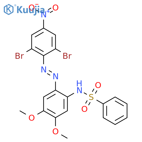 Benzenesulfonamide, N-[2-[(2,6-dibromo-4-nitrophenyl)azo]-4,5-dimethoxyphenyl]- structure