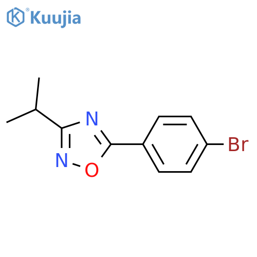 5-(4-bromophenyl)-3-(propan-2-yl)-1,2,4-oxadiazole structure