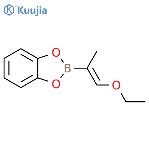 1,3,2-Benzodioxaborole, 2-[(1Z)-2-ethoxy-1-methylethenyl]- structure