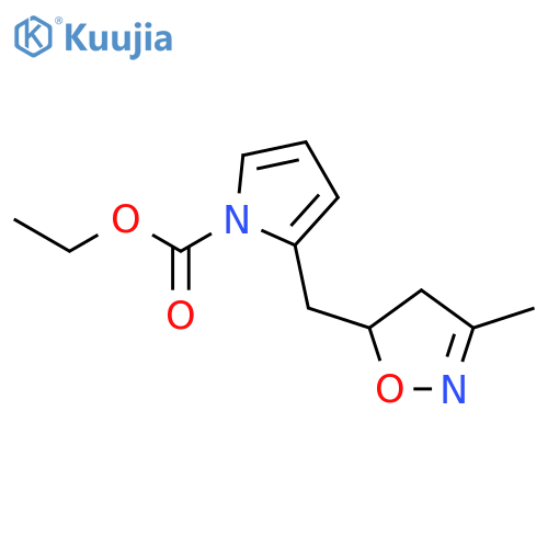 1H-Pyrrole-1-carboxylic acid, 2-[(4,5-dihydro-3-methyl-5-isoxazolyl)methyl]-, ethyl ester structure