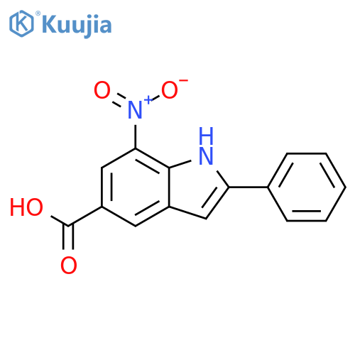 7-Nitro-2-phenyl-1H-indole-5-carboxylic acid structure