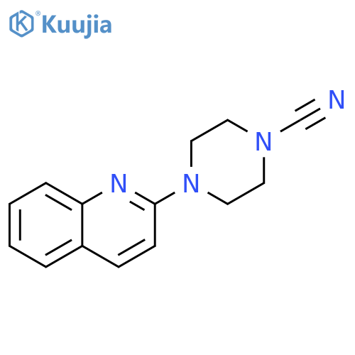 4-(2-quinolinyl)-1-Piperazinecarbonitrile structure