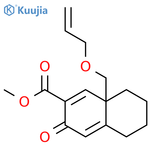 2-Naphthalenecarboxylic acid, 3,5,6,7,8,8a-hexahydro-3-oxo-8a-[(2-propenyloxy)methyl]-, methyl ester, (±)- structure